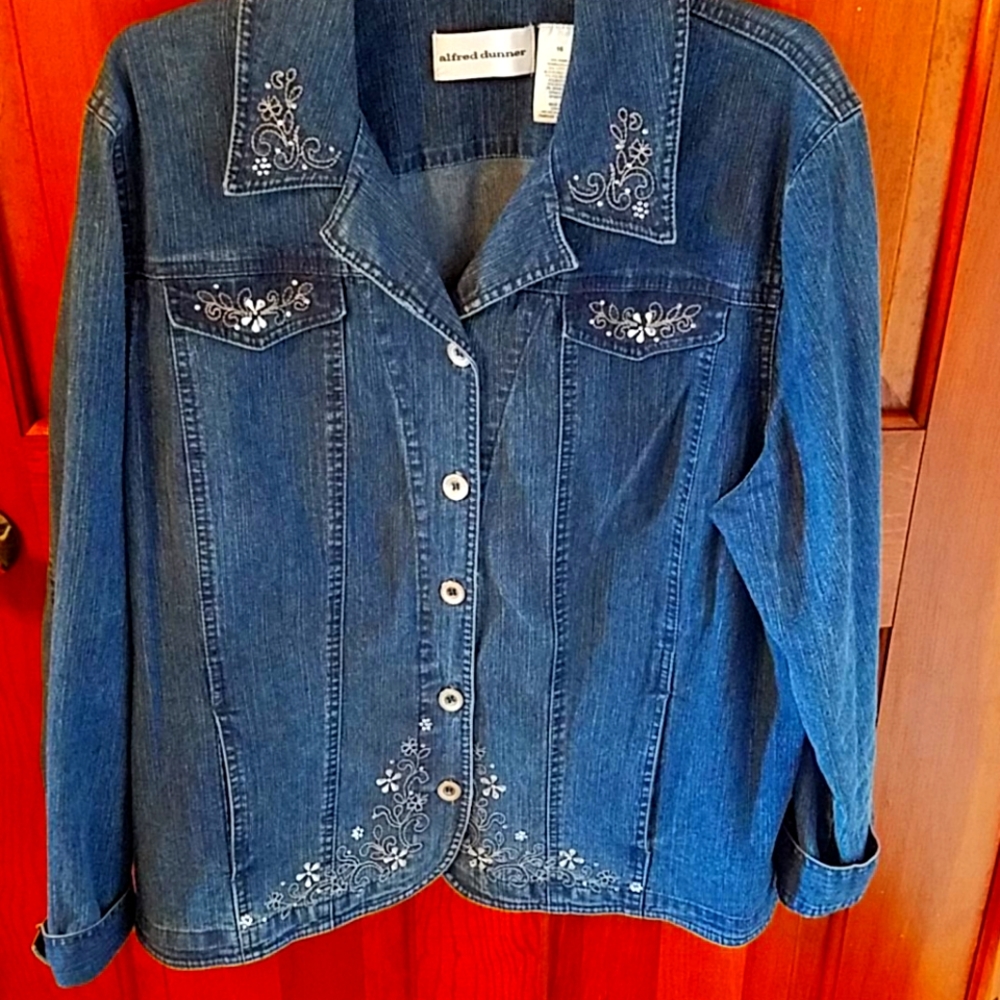 Bejeweled denim jacket